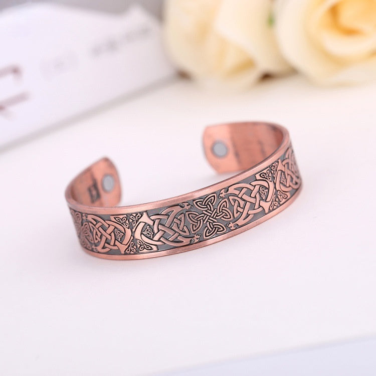 Red Copper Plating Open-ended Bracelet