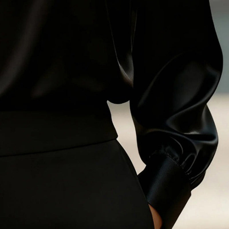 Shiny Finish Long Sleeve Dress Shirt