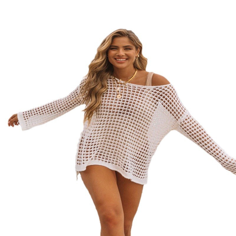 Mesh Hollow Out Knitwear Swimsuit