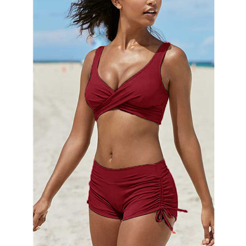 Removable Strap Bandeau Cheeky Swimsuit