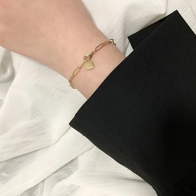 Non-fading Lock Chain Bracelet