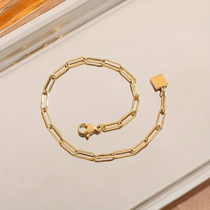 Non-fading Lock Chain Bracelet