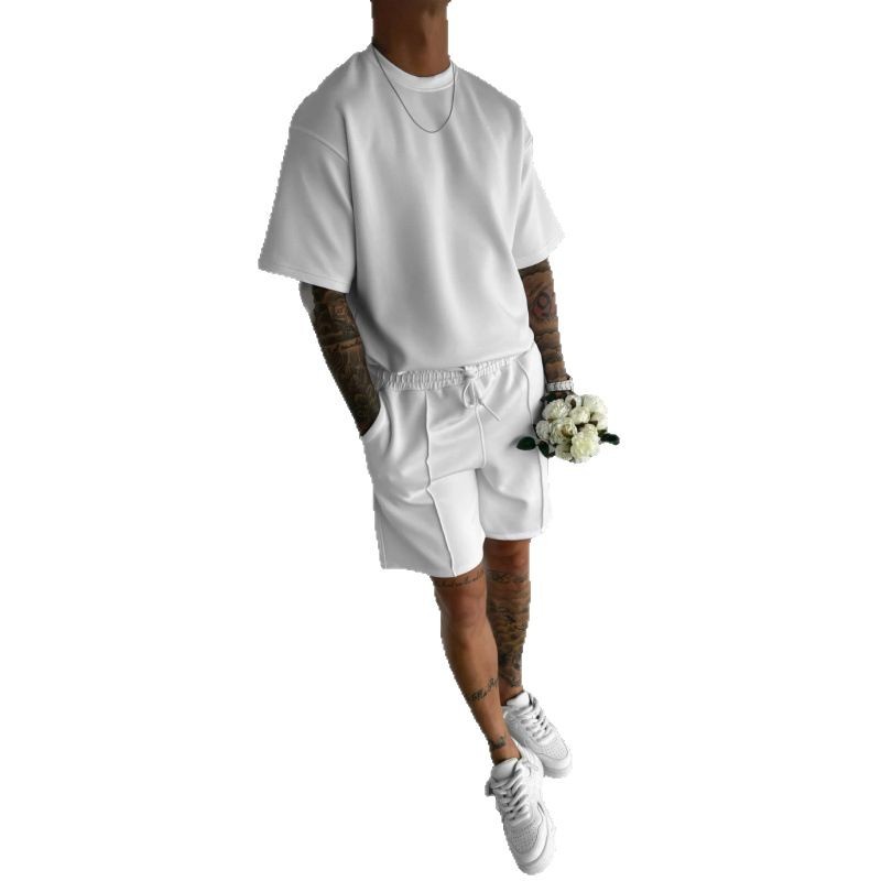Men's Short Sleeve Shorts Suit
